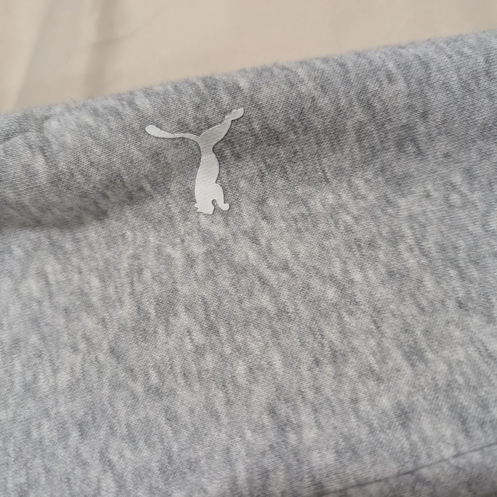 Puma Gray Sweatpants Elastic Cuffs Relaxed Fit